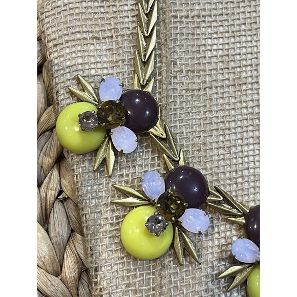 J Crew Authentic Honey Bee Crystal Stone Multicolor Necklace Yellow 🐝 - Picture 4 of 9